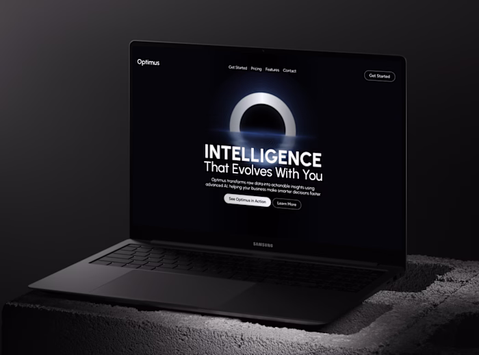 Optimus AI - Landing page