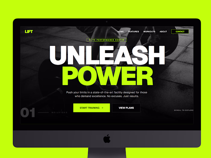 High-Energy Gym Website Design for LIFT