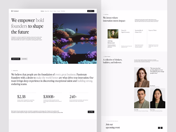 Editorial Landing Page Collection
