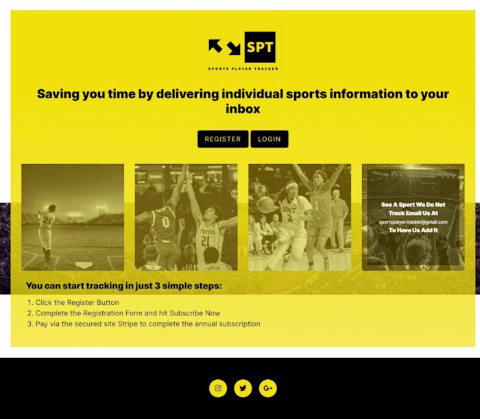 Sports Player Tracker | Web Design | 