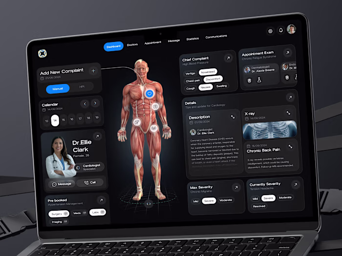Humanex-AI Medical Platform Dashboard UI Design