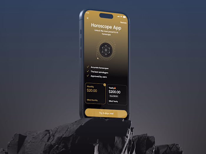 Why most horoscope apps fail at monetization The UI looks pr...
