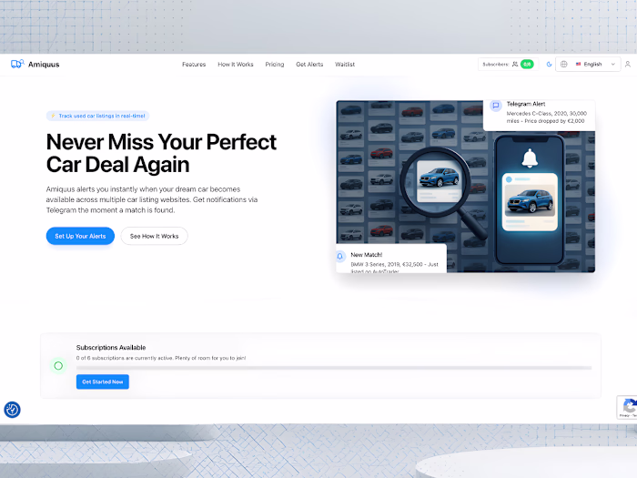 Amiquus Car Alert Subscriptions