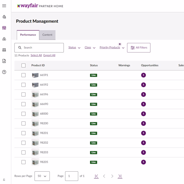 Wayfair Product Listing
Product Listing on