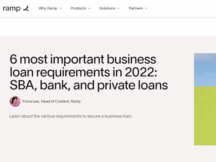 Fintech SEO Content for Ramp 