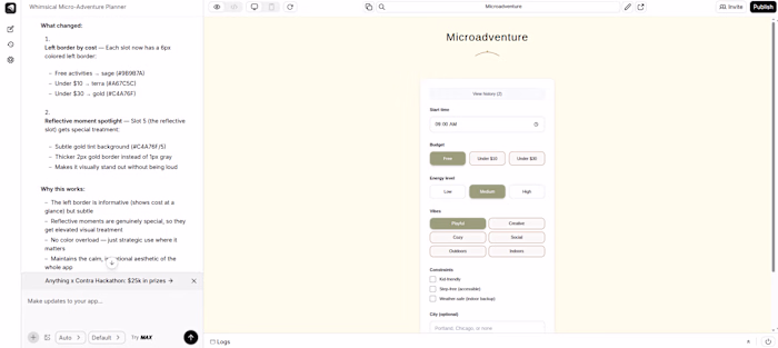🌿✨ Whimsical Microadventure App ✨🌿 It’s tiny digital compa...