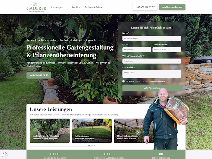Website Design and Development for Local Gardening