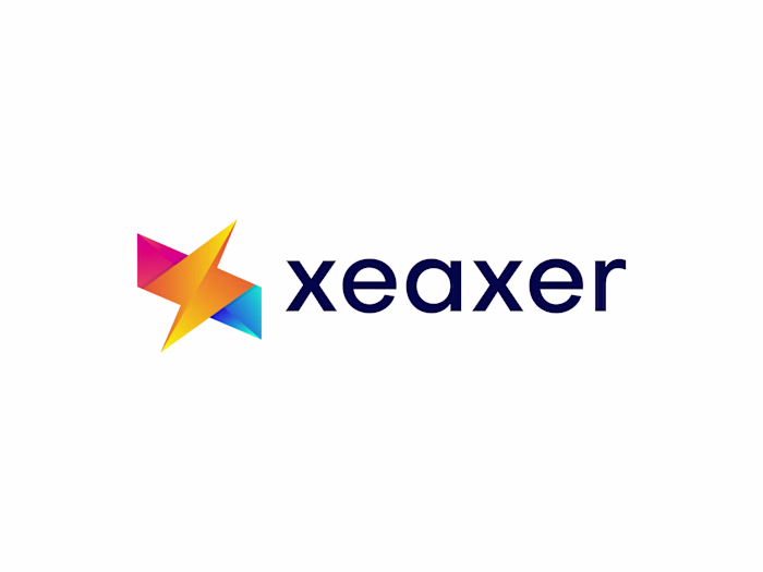 Modern abstract X spark logo design