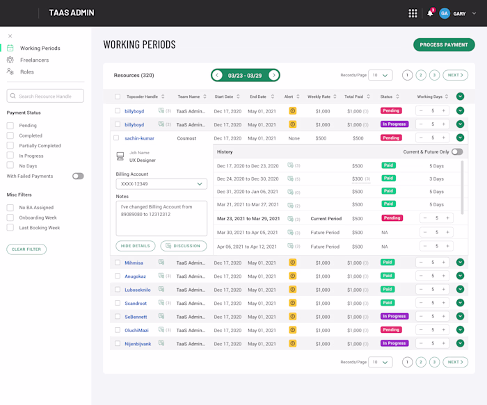  Taas Application Admin Platform (via Topcoder) 