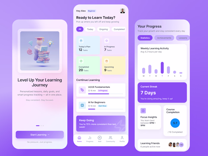 Designed a modern mobile learning