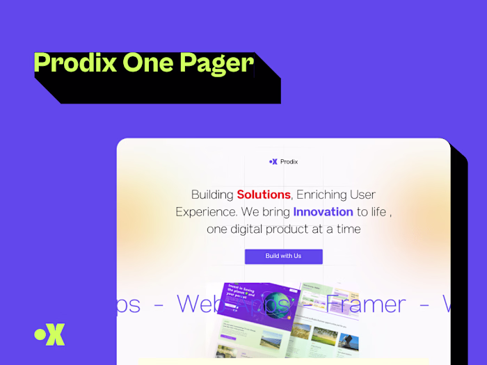 Prodix One Pager