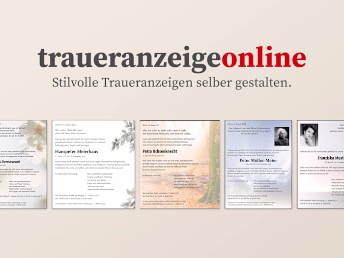 Traueranzeige Online: Design an Obituary – in a Few Minutes