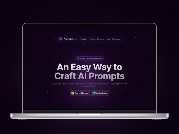 Prompts Genie Landing Page