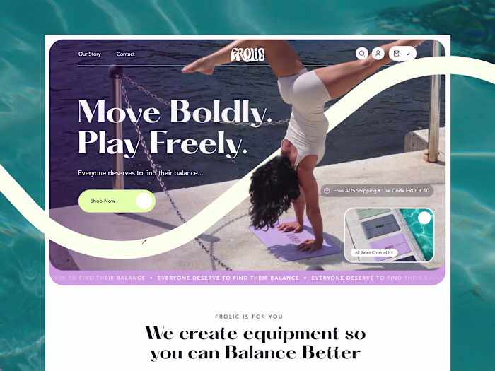 Frolic – UX/UI Design for Shopify E-commerce Store
