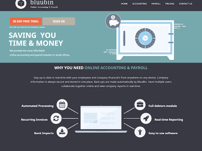 bluubin : Online Accounting App | MERN | AWS