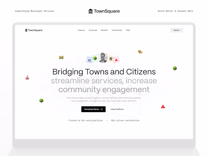 TownSquare - Brand Identity and Website