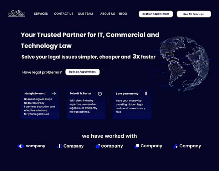 Law Firm Website Go-To Counsel