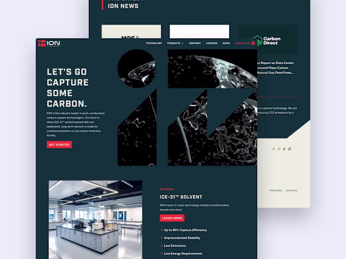 ION Clean Energy -  Webflow Development