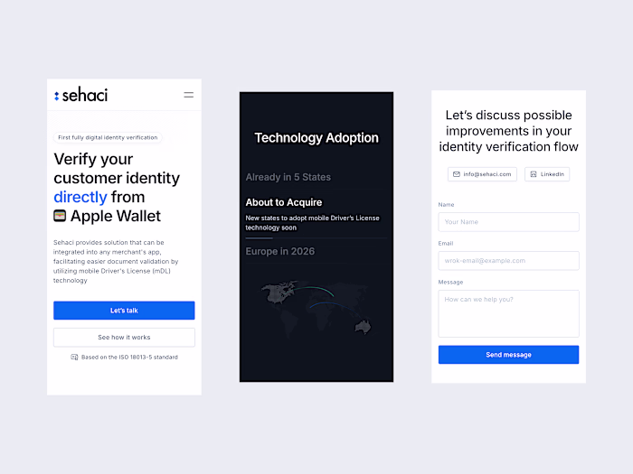 Sehaci - The First Fully Digital Identity Verification