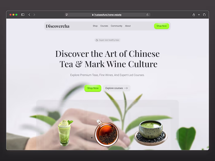 Discovercha Premium Tea Culture Website Design