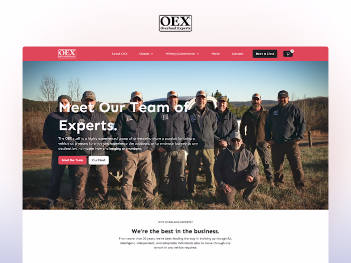 Overland Experts · Website design & development in Webflow