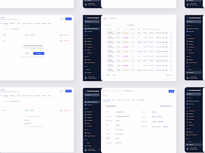 Custom Properties Design for Social Snowball