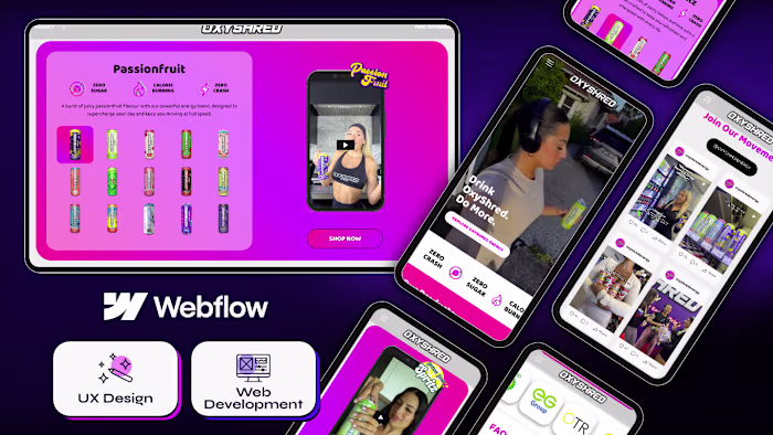 Oxyshred Energy - Ready To Drink Ecommerce site