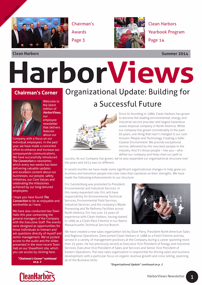 Produced HarborViews, Clean Harbors and