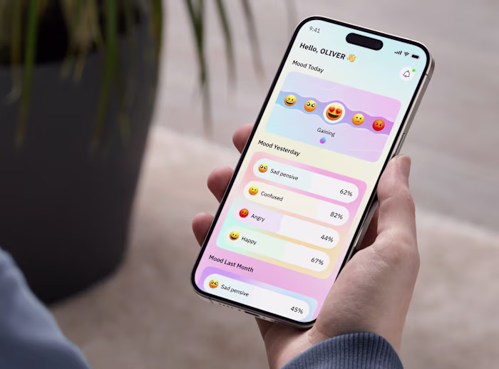 Daily Mood Tracker & Mental Health Checker Mobile App Design