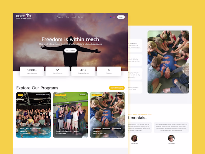 Personal Growth and Spiritual Events Website