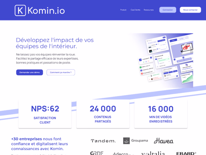 Website design Komin.io