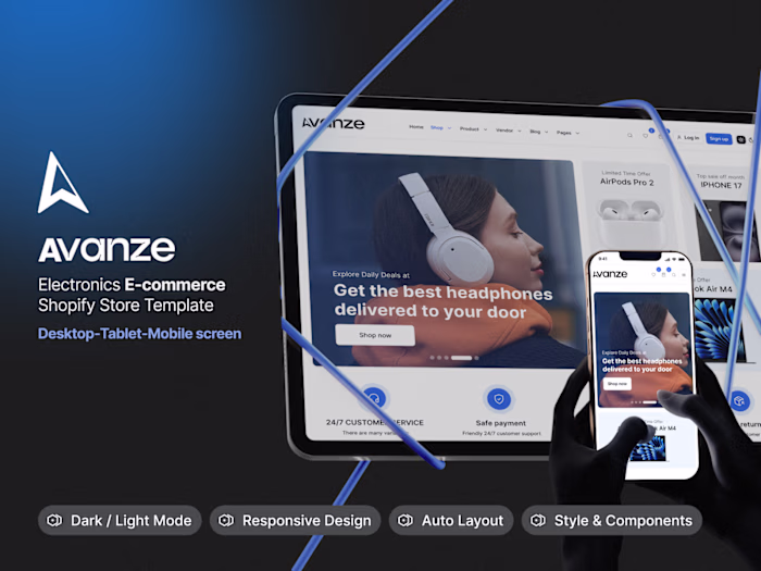 Avanze Electronics E-commerce UI Kit