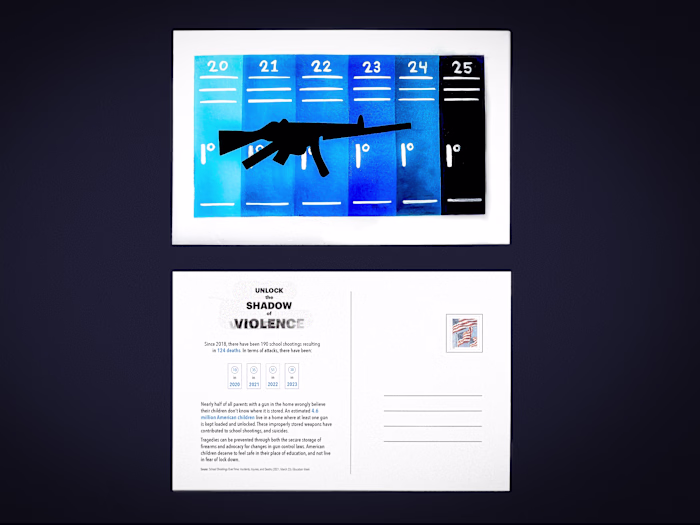 Screen-Printed Postcard Art Advocates Against Gun Violence