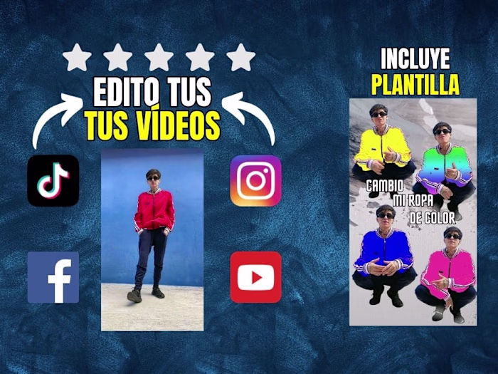 Editaré todo tipo de videos para cualquier red social.