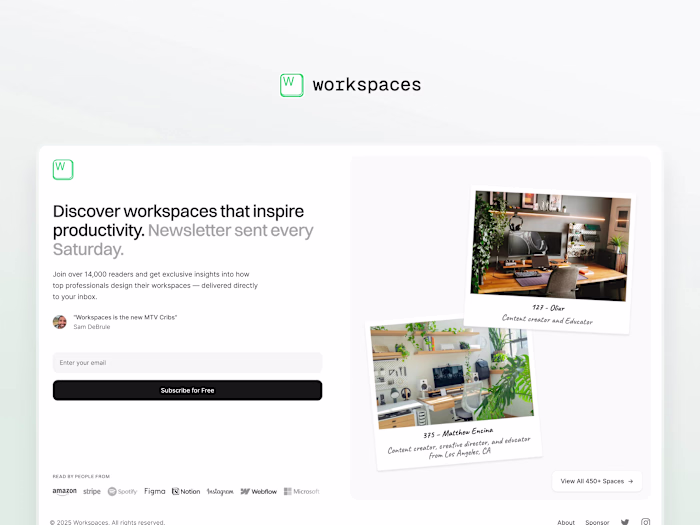 Workspaces – Web Design & Webflow Build
