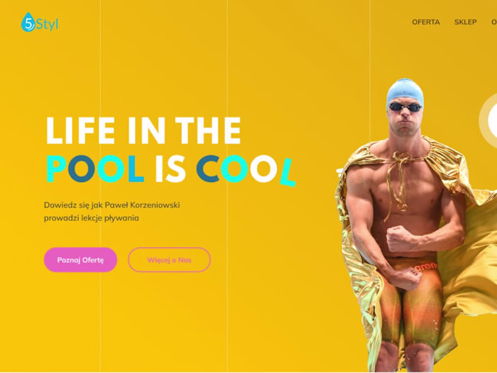 Olympic pool Web design