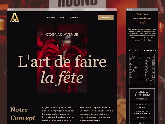 Cognac Avenue website | UX/UI Design & WordPress Development