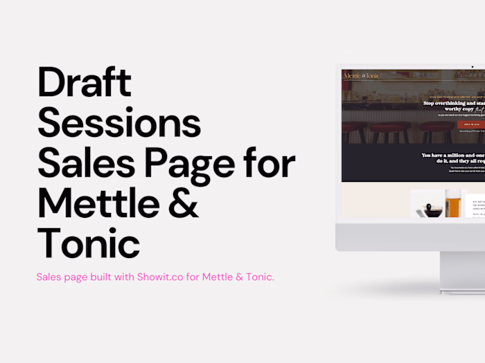 Showit Sales Page Design | Mettle & Tonic