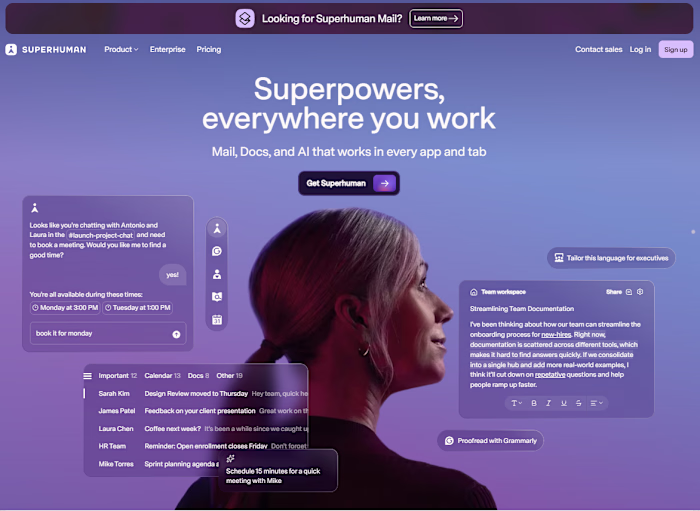 Framer Site for Mail, Docs & AI That Works Everywhere