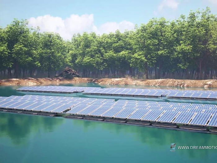 Industrial 3D Animation: Floating Solar Cells