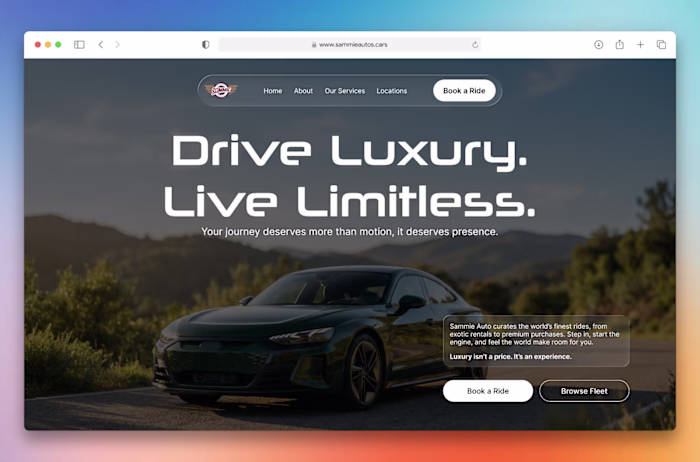 Hero section exploration for Sammie... what do you think?