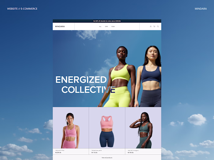 E-commerce website - Mindara lifestyle