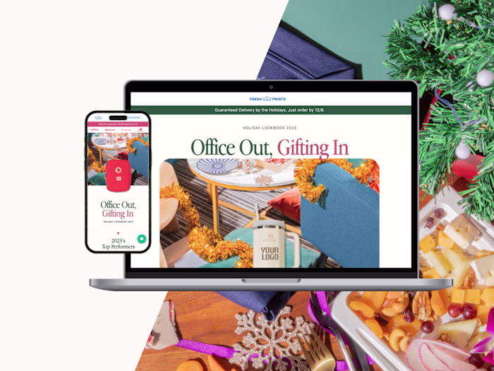 Fresh Prints Holiday Lookbook Landing Page