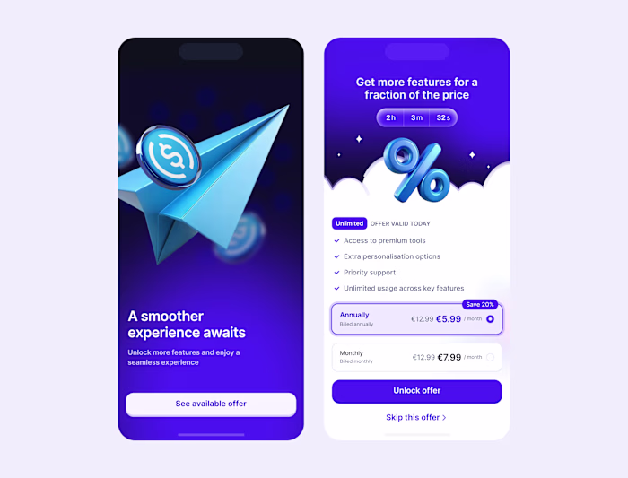 Designed a pricing page