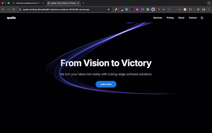 High converting landing page.