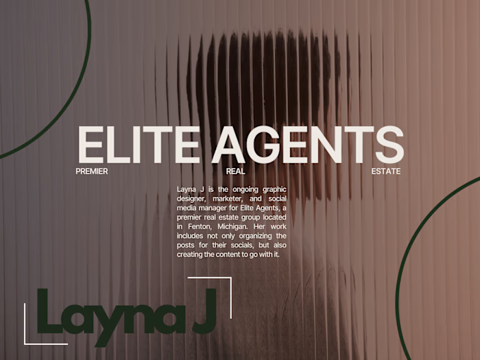 Graphic designer and Social Media Manager for Elite Agents