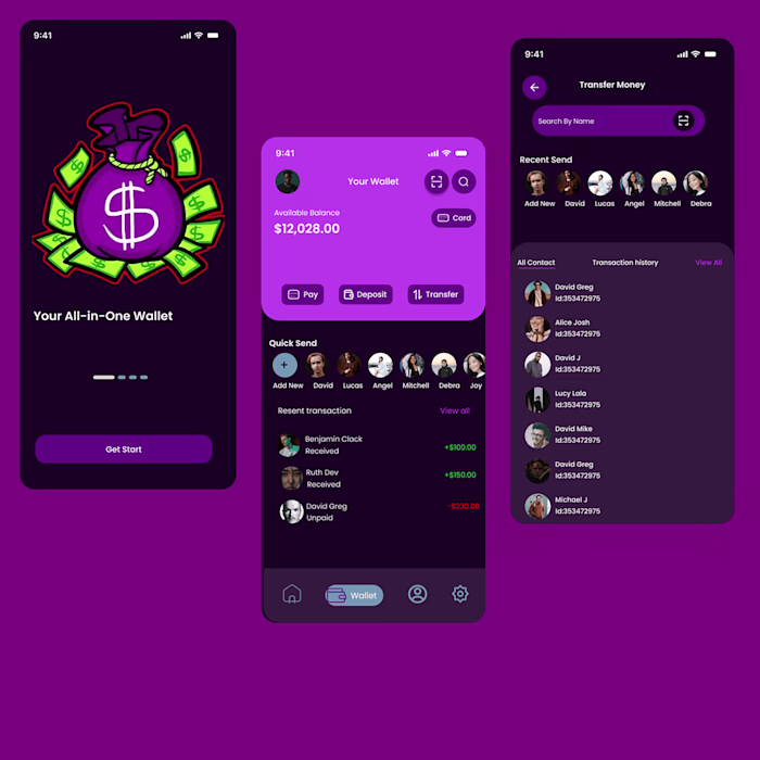 DigiWallet - E-Wallet Mobile App :: Behance