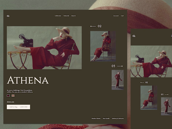 Athena: Web design and Visual identity