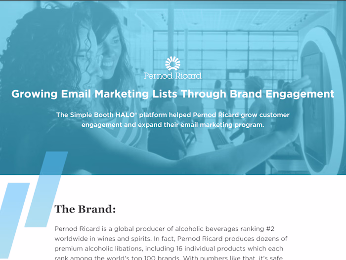 How Simple Booth HALO™️ and Pernod Ricard Found Success Together