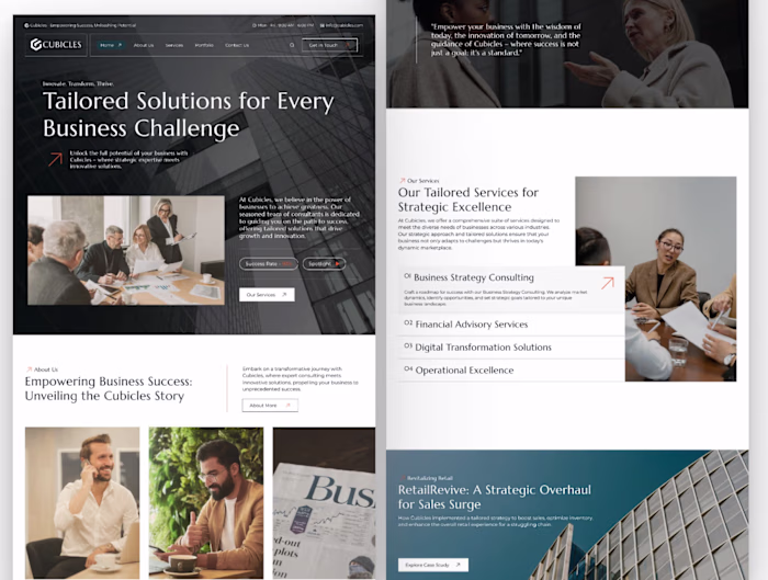 Cubicles - Business and Consulting Website